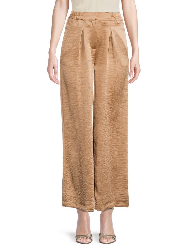 Saks Fifth Avenue Satin Wide Leg Pants